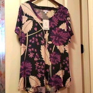 LuLaRoe Christy Purple Floral